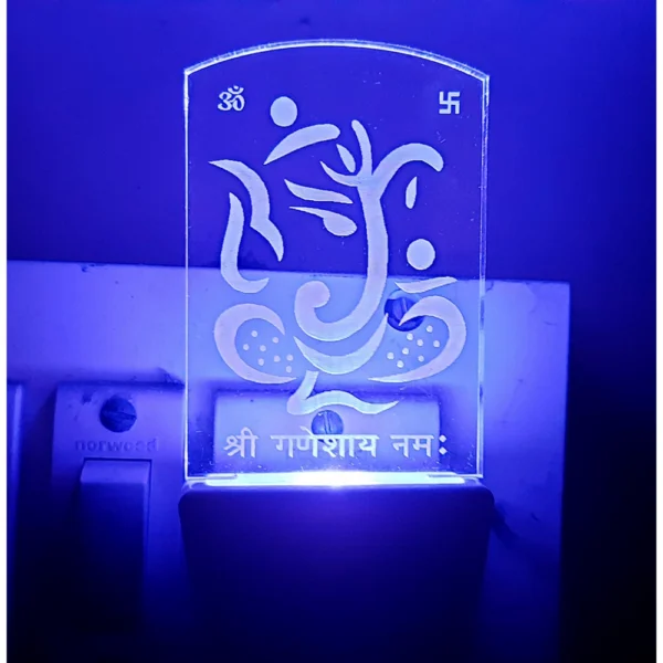 Designer Ganesha AC Adapter Night Lamp - Image 2