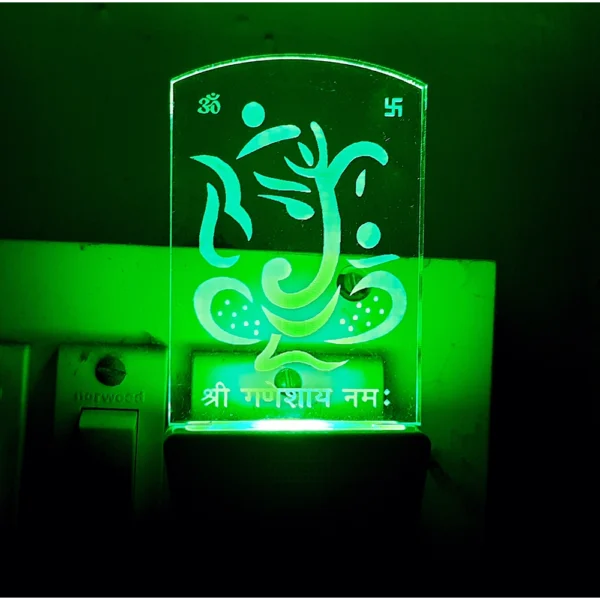 Designer Ganesha AC Adapter Night Lamp - Image 3