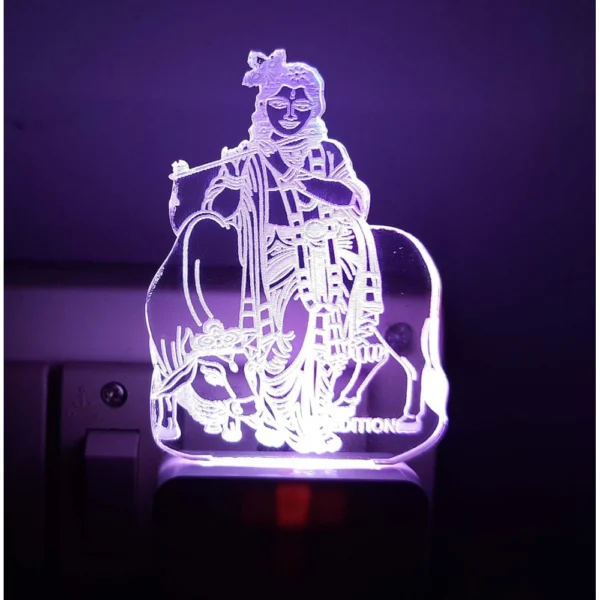 Shree Krishna AC Adapter Night Lamp - Image 2