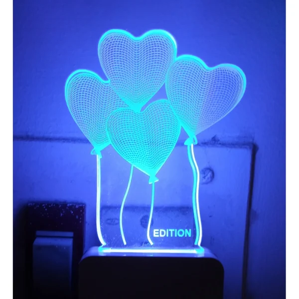 Heart Balloons AC Adapter Night Lamp - Image 2