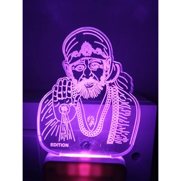 Shridi Sai Baba AC Adapter Night Lamp - Image 3