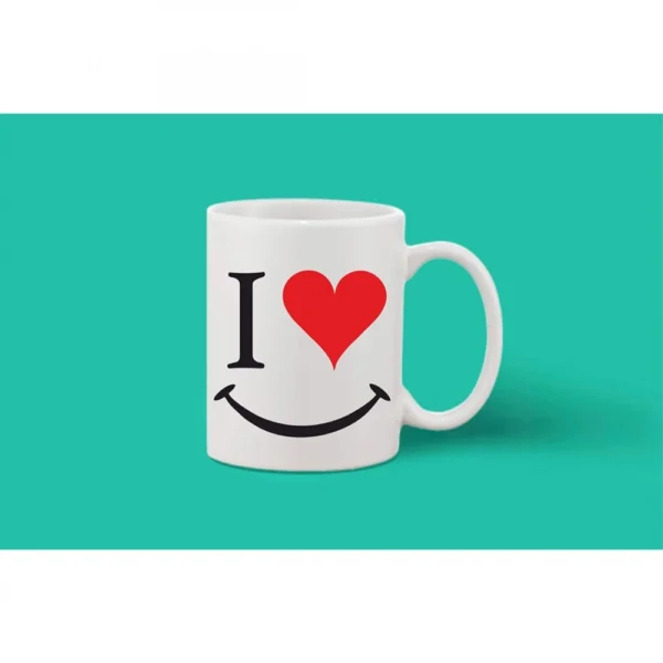 Printed Ceramic Coffee Mug - 1 Pieces, White, 11oz - Image 2