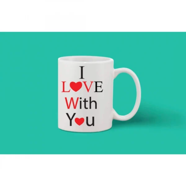 Printed Ceramic Coffee Mug - 1 Pieces, White, 11oz - Image 2