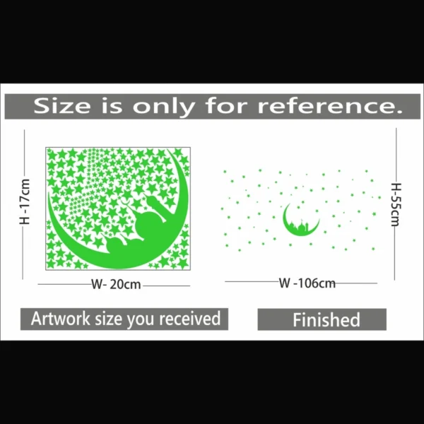 Green Decorative Radium Wall Sticker - Image 2