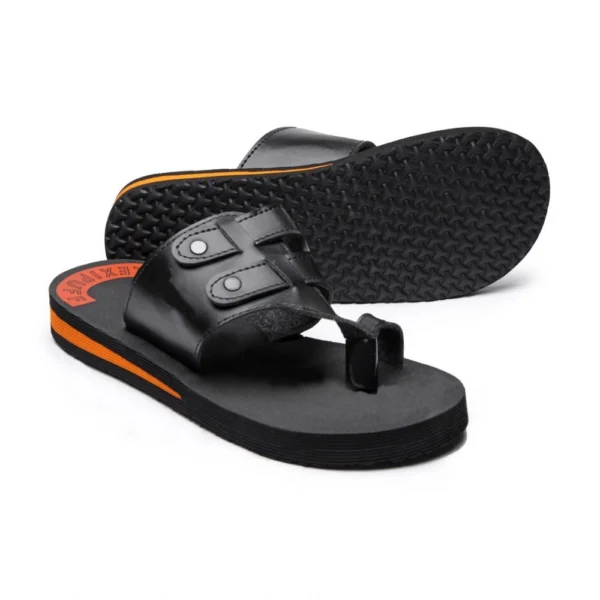 Unisex Rubber Lightweight Slippers for Effortless Style (Black) - Image 2