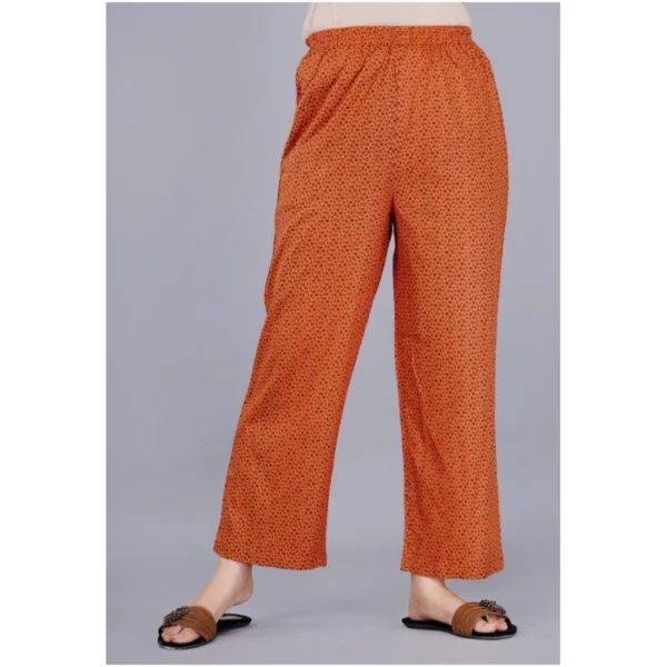 Women's Casual Half Sleeve Printed Viscose Rayon Shirt With Pyjama Pant Night Suit Set (Brown) - Image 2