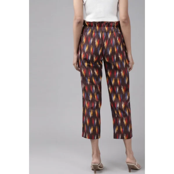 Women's Casual Printed Cotton Trouser Pant (MultiColor) - Image 2