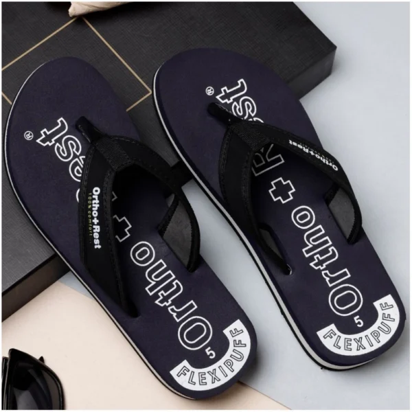 Unisex Rubber Comfortable Orthopedic Doctor Slipper and Flip Flops (Blue) - Image 2