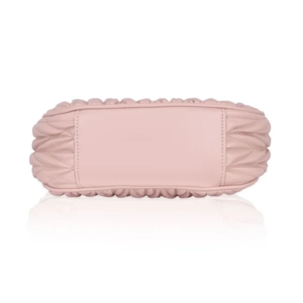Women's Faux Leather Textured Handbag (Pink) - Image 2