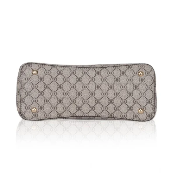 Women's Faux Leather Printed Handbag (Beige) - Image 3