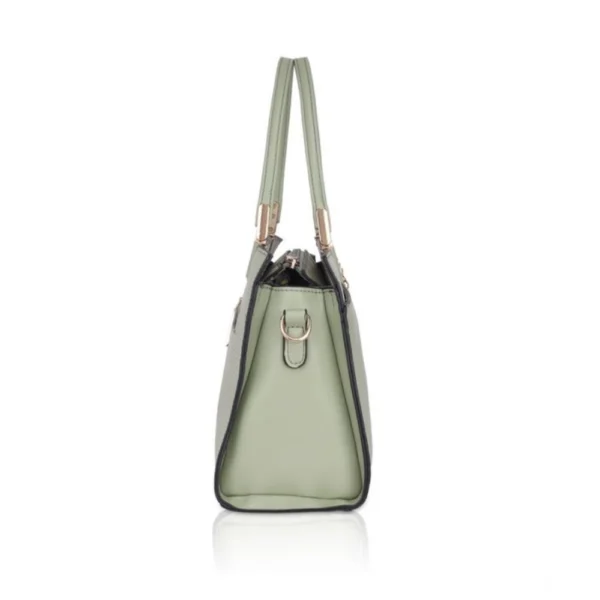 Women's Faux Leather Textured Adjustable Long Belt Handbag (Green) - Image 5