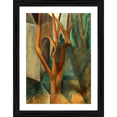 La Rue des Bois The Street of the Woods 1908 Painting With Wood Photo Frame (Multicolor)