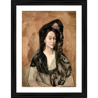Portrait of Madame Canals 1905 Painting With Wood Photo Frame (Multicolor)