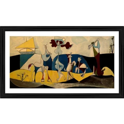 Joie De Vivire Joy of Living 1946 Painting With Wood Photo Frame (Multicolor)