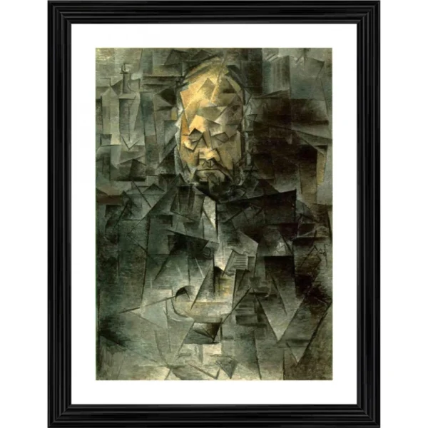 Portrait of Ambroise Vollard 1910 Painting With Wood Photo Frame (Multicolor)