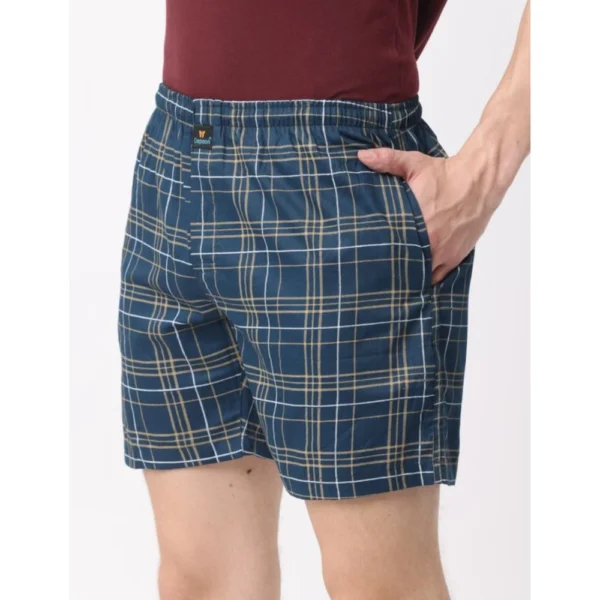 Pack_of_2 Men's Polycotton Checked Boxer Shorts (Multicolor) - Image 4