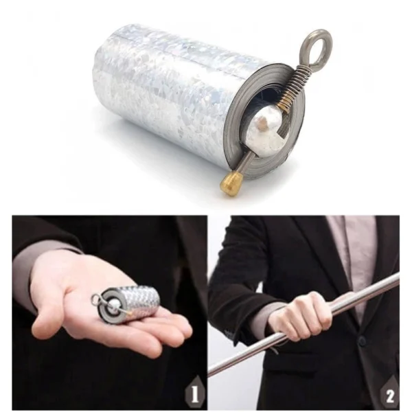 Metal Rod Magic Stick Silver Appearing Cane Metal Steel Stick (Silver) - Image 3