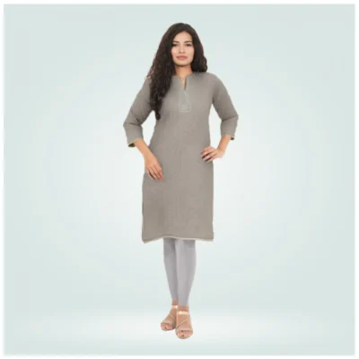 Women's Cotton Blended Solid Shimmer Ankle leggings (Silver Gray)