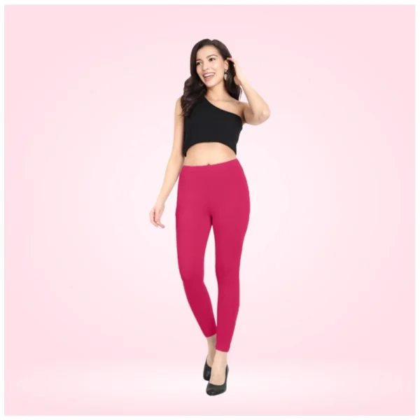 Women's Cotton Blended Solid Ankle legging (Rani)