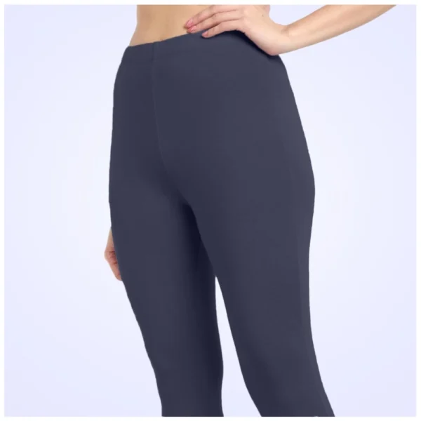 Women's Cotton Blended Solid Ankle legging (Navy) - Image 4