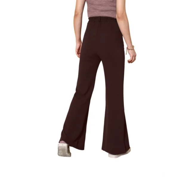 Women's Polyester Cow Pattern Pant (Coffee) - Image 2