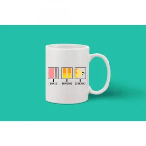 Printed Ceramic Coffee Mug - 1 Pieces, White, 11oz - Image 2