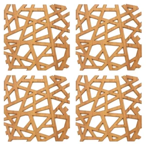 Wooden Coasters for Tea Coffee (Set of 4) - Image 3