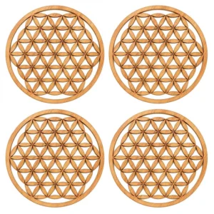 Wooden Coasters for Tea Coffee (Set of 4) - Image 3