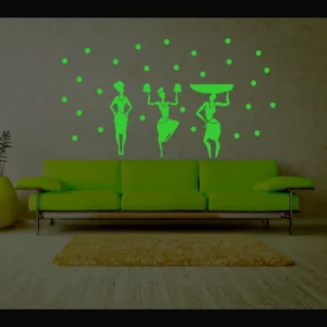 Green Dancing Lady Radium Wall Sticker - Image 4