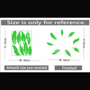 Green Leaf Radium Wall Sticker - Image 2