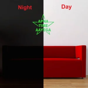 Green Poster Apna Time Aayega Radium Wall Sticker - Image 3