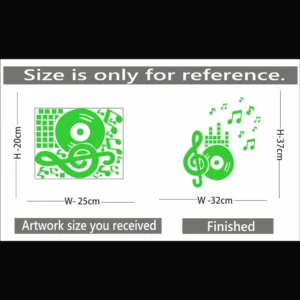Green Decorative Radium Wall Sticker - Image 2