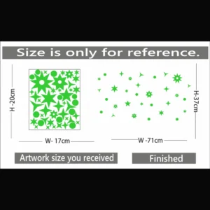 Green Galaxy Of Stars Radium Wall Sticker - Image 2