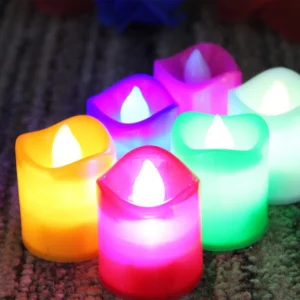 _12 Pieces Festival Decorative LED Tealight Candles (Color: Assorted) - Image 5