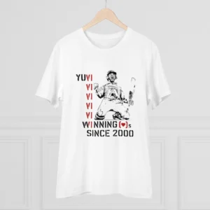Men's PC Cotton Cricket Design Printed T Shirt (Color: White, Thread Count: 180GSM) - Image 3