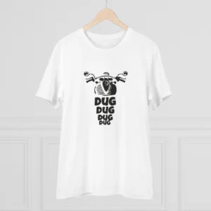 Men's PC Cotton Bike Ride Design Printed T Shirt (Color: White, Thread Count: 180GSM) - Image 3