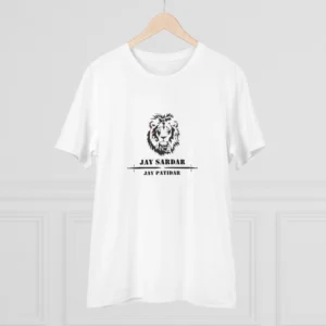 Men's PC Cotton Jay Sardar Printed T Shirt (Color: White, Thread Count: 180GSM) - Image 3
