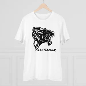 Men's PC Cotton Jay Sardar Printed T Shirt (Color: White, Thread Count: 180GSM) - Image 3