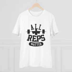 Men's PC Cotton All Reps Matter Printed T Shirt (Color: White, Thread Count: 180GSM) - Image 3