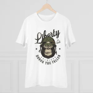 Men's PC Cotton Gorila Desing Printed T Shirt (Color: White, Thread Count: 180GSM) - Image 3