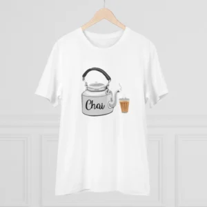 Men's PC Cotton Marathi Desing Printed T Shirt (Color: White, Thread Count: 180GSM) - Image 3
