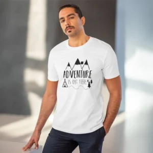 Men's PC Cotton Explore The Unseen Printed T Shirt (Color: White, Thread Count: 180GSM) - Image 6