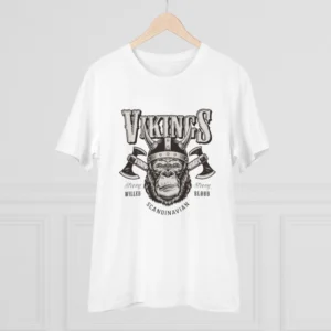 Men's PC Cotton Gorila Desing Printed T Shirt (Color: White, Thread Count: 180GSM) - Image 3