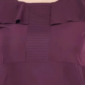 Women's Fit And Flare Purple Dress (Color:Purple, Material:Polyester) - Image 3