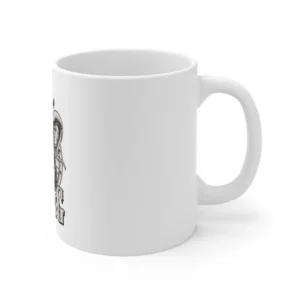 Ceramic Gorila Desing Printed Coffee Mug (Color: White, Capacity:330ml) - Image 4