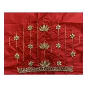 Women's Cotton Silk Self Design Unstitched Blouse Piece (Red, 80-100 cm) - Image 2