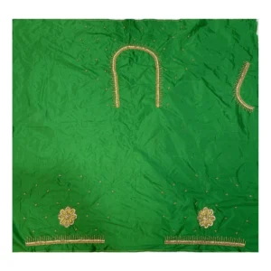 Women's Cotton Silk Self Design Unstitched Blouse Piece (Green, 80-100 cm) - Image 2