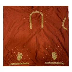Women's Cotton Silk Self Design Unstitched Blouse Piece (Maroon, 80-100 cm) - Image 2