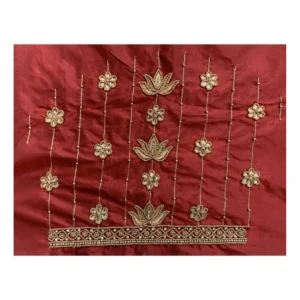 Women's Cotton Silk Self Design Unstitched Blouse Piece (Maroon, 80-100 cm) - Image 2