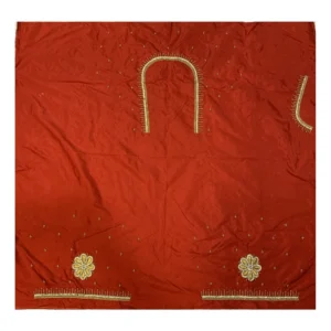 Women's Cotton Silk Printed Unstitched Blouse Piece (Red, 80-100 cm) - Image 2